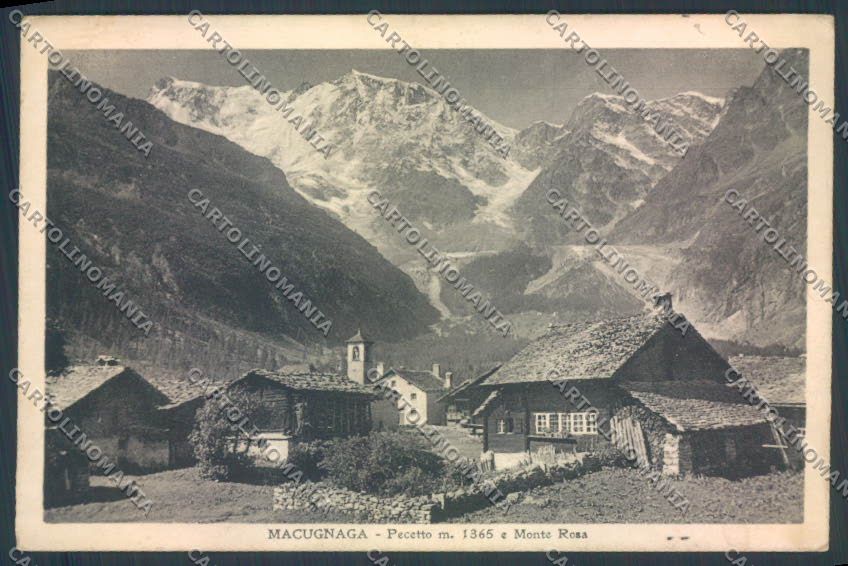 Verbania Macugnaga Monte Rosa cartolina ZQ7639 – fronte