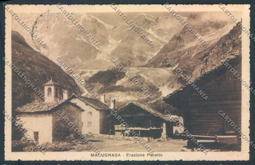 Verbania Macugnaga Monte Rosa PIEGA cartolina ZQ7642 – fronte