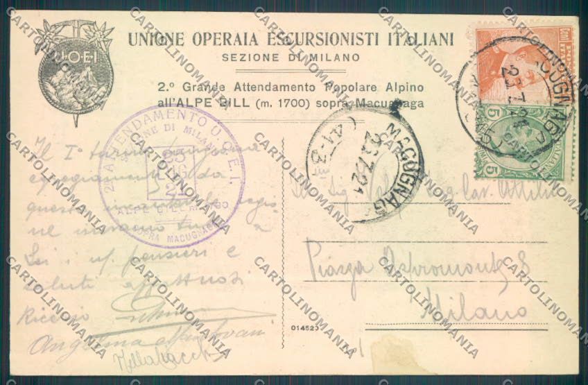 Verbania Macugnaga Monte Rosa cartolina ZQ7649 – retro