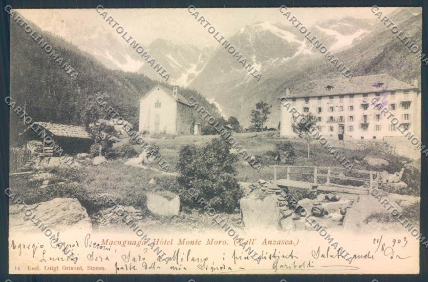 Verbania Macugnaga Monte Rosa cartolina ZQ7652 – fronte