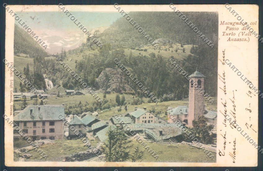 Verbania Macugnaga STRAPPO cartolina ZQ7665 – fronte