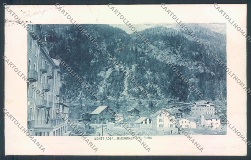 Verbania Macugnaga Monte Rosa PIEGA cartolina ZQ7670 – fronte