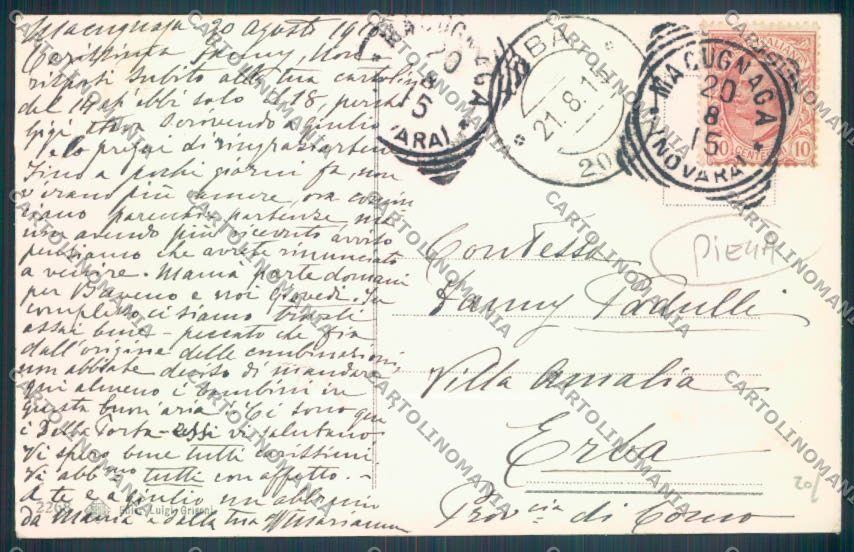 Verbania Macugnaga Monte Rosa PIEGA cartolina ZQ7670 – retro