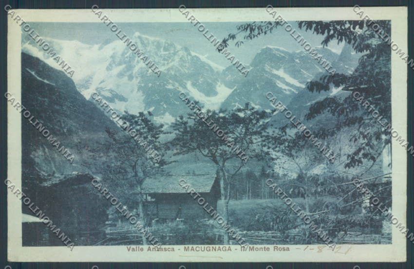 Verbania Macugnaga Monte Rosa cartolina ZQ7677 – fronte