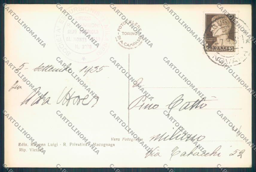 Verbania Macugnaga Foto cartolina ZQ7692 – retro