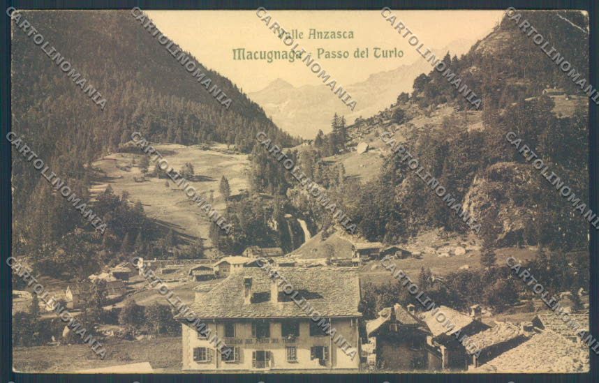 Verbania Macugnaga PIEGHINA cartolina ZQ7701 – fronte