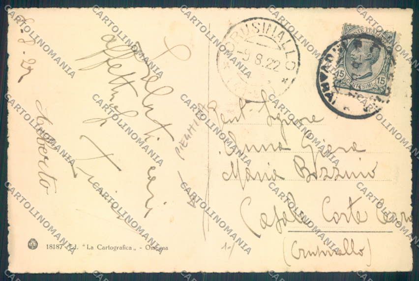 Verbania Omegna PIEGHINA cartolina ZQ7732 – retro