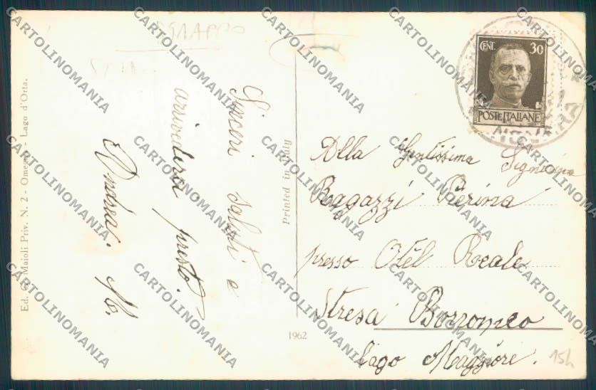 Verbania Omegna STRAPPO cartolina ZQ7758 – retro