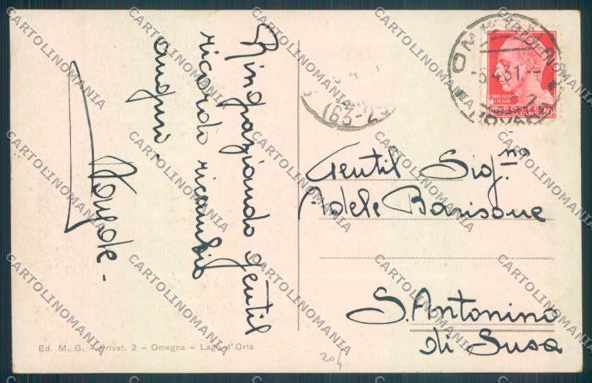 Verbania Omegna cartolina ZQ7812 – retro