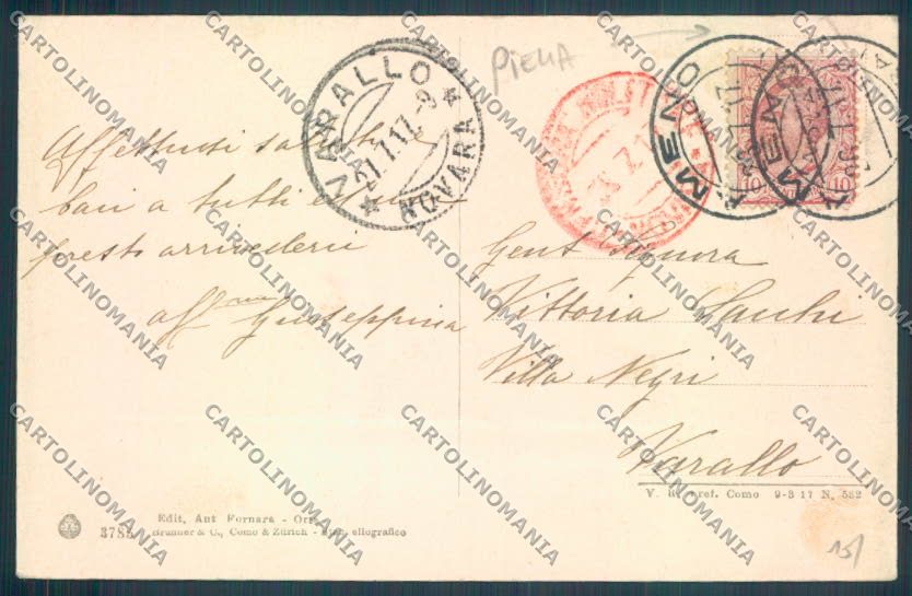 Novara Miasino PIEGA cartolina ZQ7821 – retro