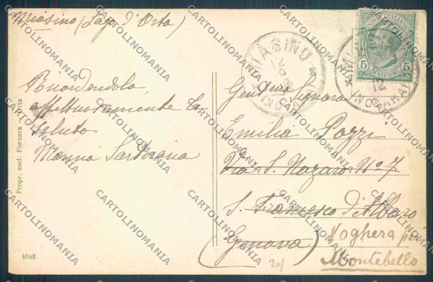 Novara Miasino cartolina ZQ7831 – retro