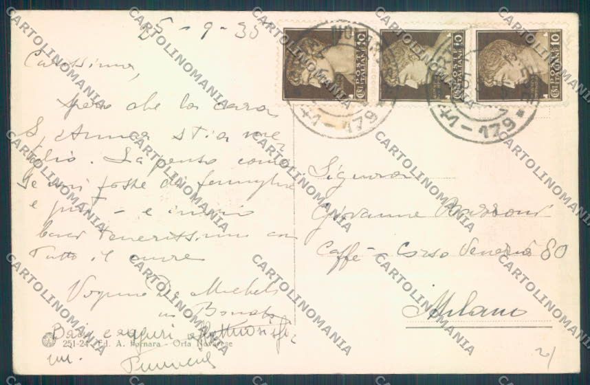 Novara Miasino cartolina ZQ7833 – retro