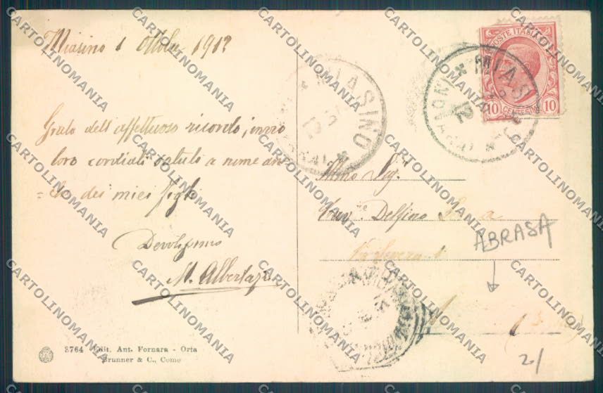 Novara Miasino ABRASA cartolina ZQ7847 – retro
