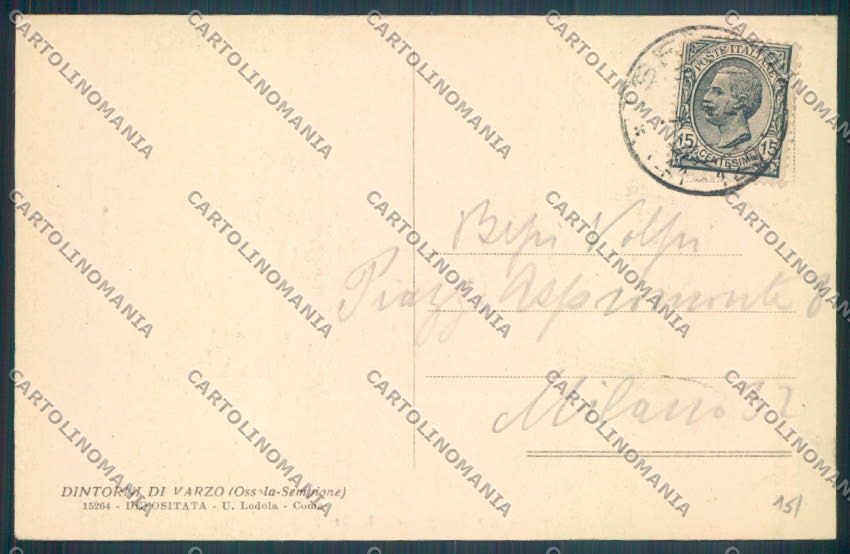 Verbania Trasquera Iselle Sempione cartolina ZQ7866 – retro