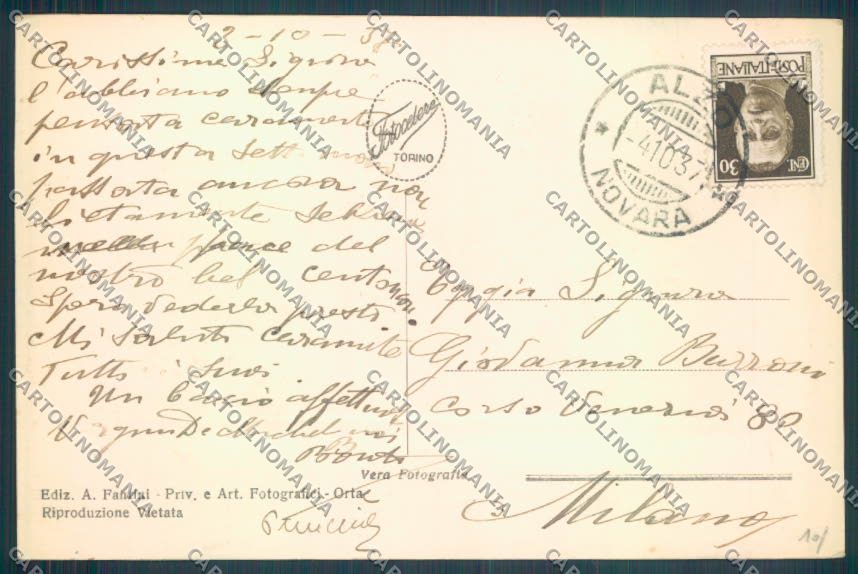 Novara Pella Alzo Foto cartolina ZQ7894 – retro