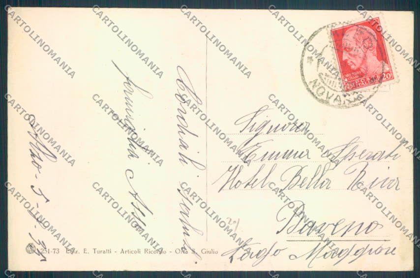 Novara Pella Alzo cartolina ZQ7907 – retro