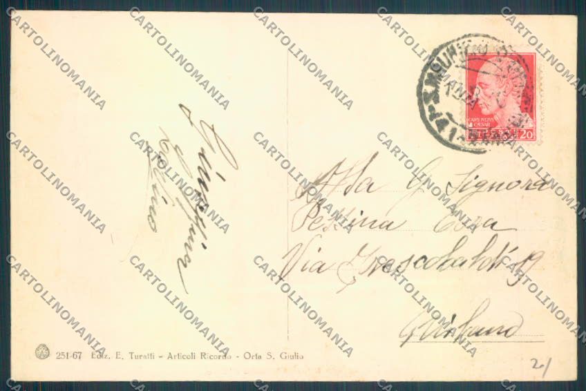 Novara Pella Alzo cartolina ZQ7908 – retro