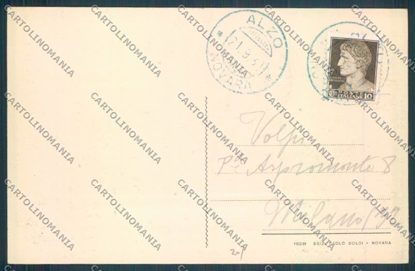 Novara Pella Alzo cartolina ZQ7912 – retro
