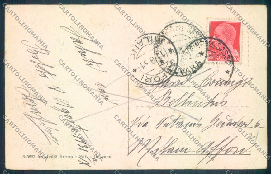 Verbania Madonna del Sasso Boleto cartolina ZQ7956 – retro