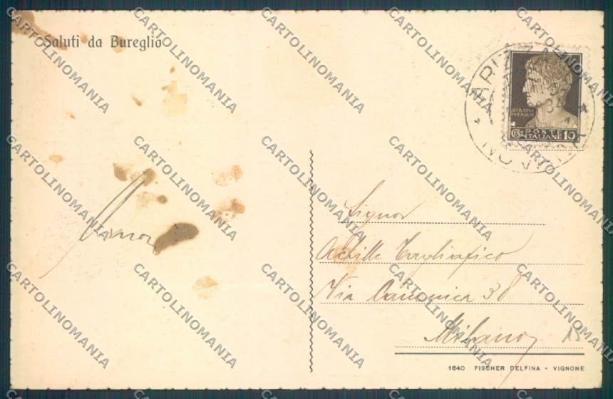 Verbania Vignone Bureglio cartolina ZQ7967 – retro