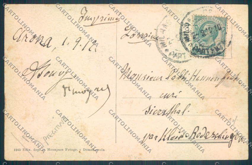Verbania Premosello Chiovenda PIEGHINA cartolina ZQ7973 – retro