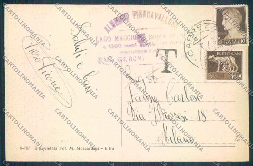 Verbania Intra Pian Cavallone cartolina ZQ7983 – retro