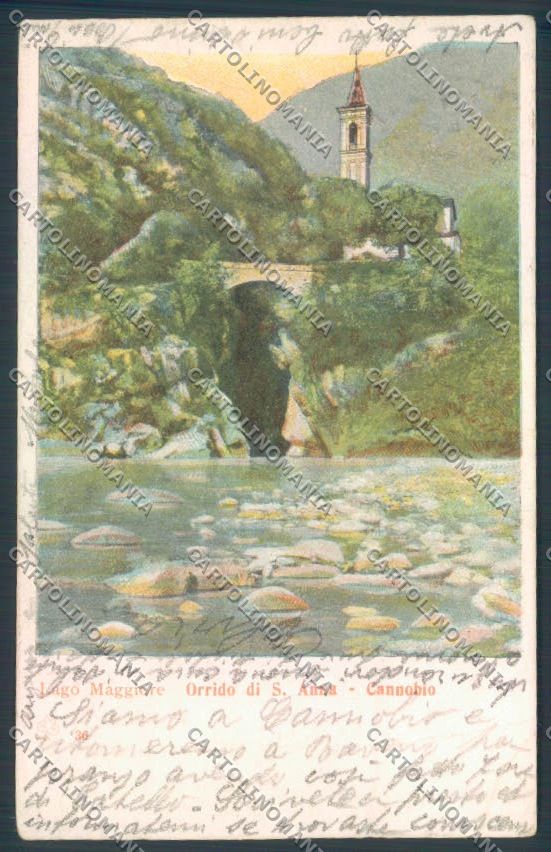 Verbania Cannobio PIEGHE cartolina ZQ8010 – fronte