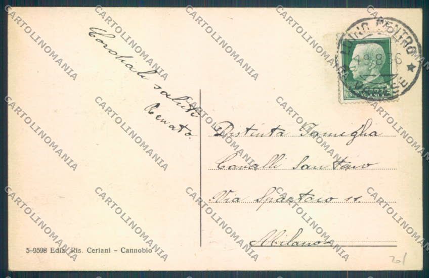 Verbania Cannobio Barca cartolina ZQ8019 – retro