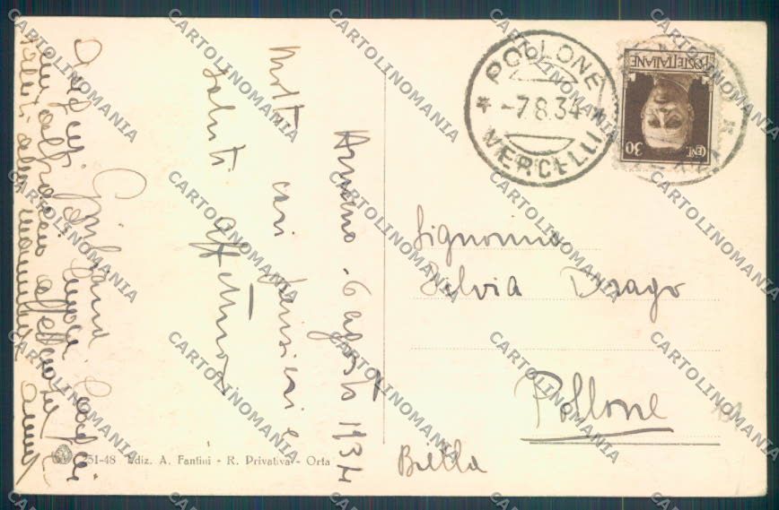 Novara Armeno SCOLLATA cartolina ZQ8021 – retro