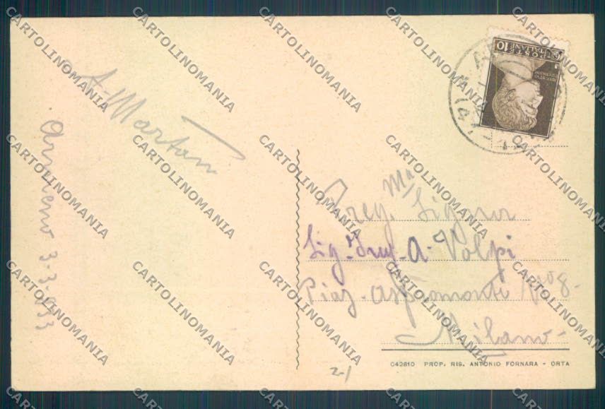 Novara Armeno cartolina ZQ8023 – retro