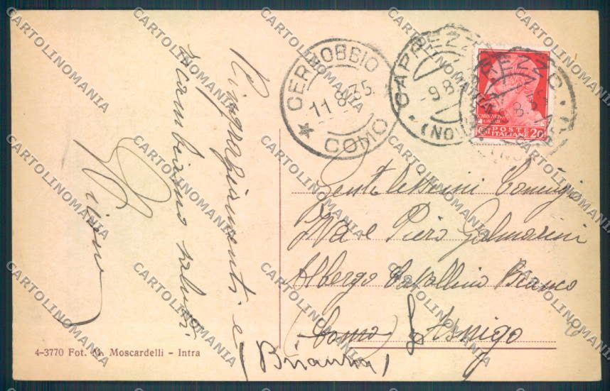 Verbania Caprezzo cartolina ZQ8054 – retro