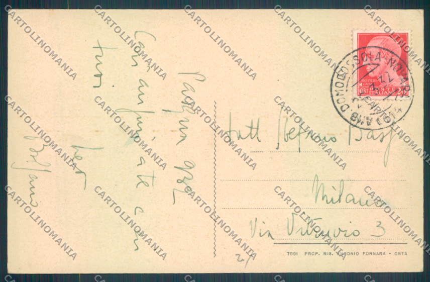 Novara Ameno Vacciago Corconio cartolina ZQ8126 – retro