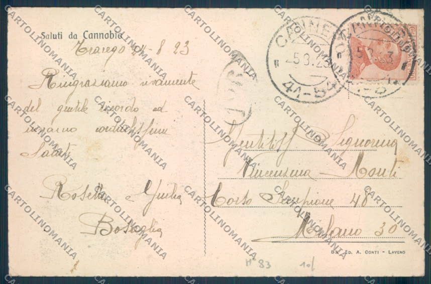 Verbania Cannobio cartolina ZQ8148 – retro