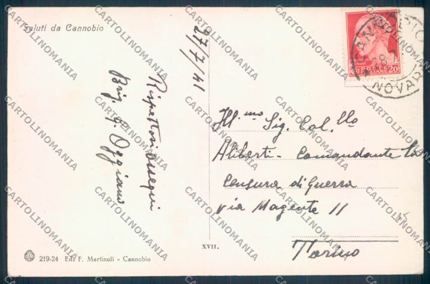 Verbania Cannobio cartolina ZQ8188 – retro