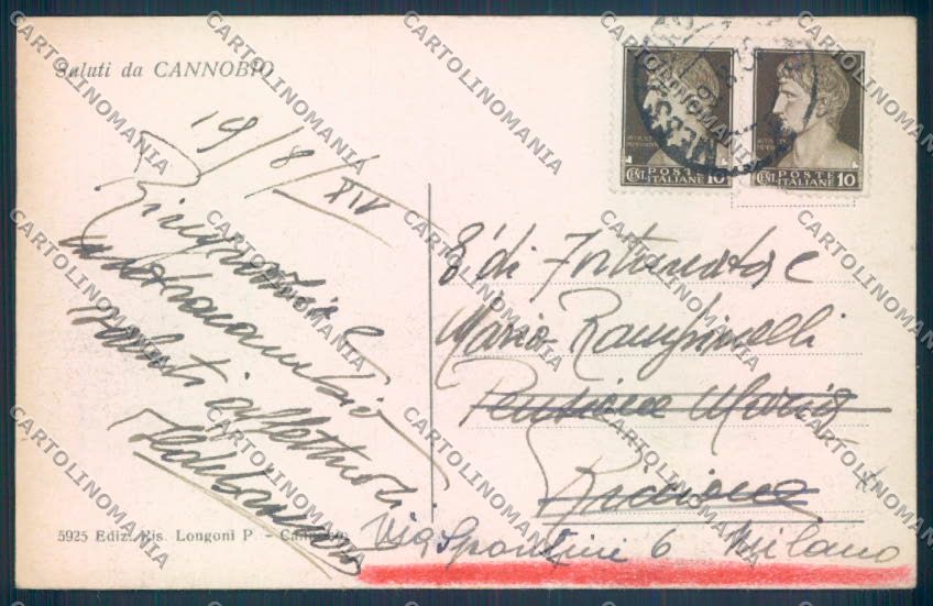 Verbania Cannobio Barca cartolina ZQ8195 – retro