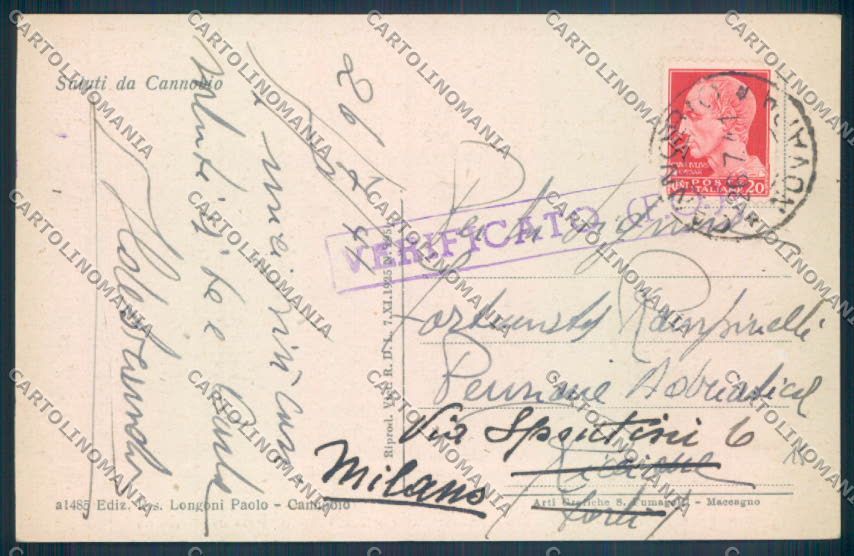 Verbania Cannobio cartolina ZQ8200 – retro
