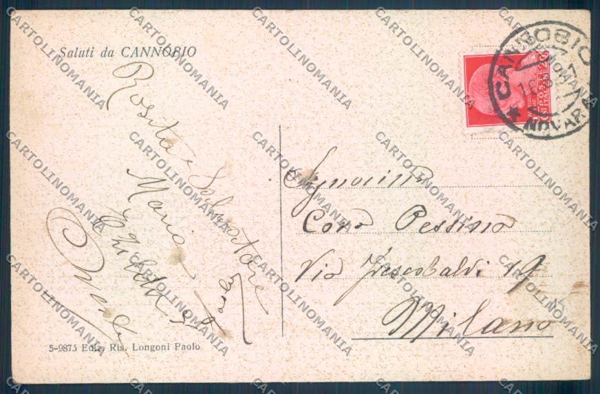 Verbania Cannobio Barca cartolina ZQ8210 – retro