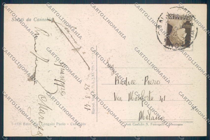 Verbania Cannobio cartolina ZQ8215 – retro
