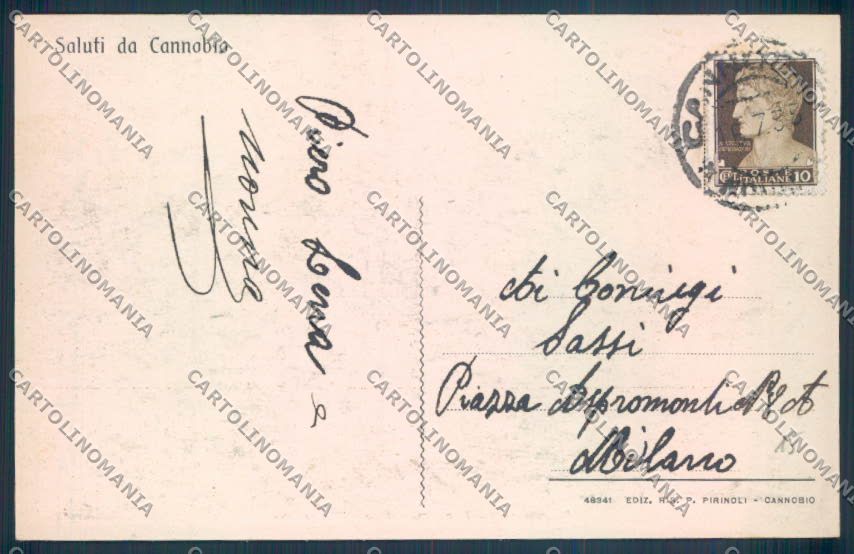 Verbania Cannobio Battello cartolina ZQ8218 – retro