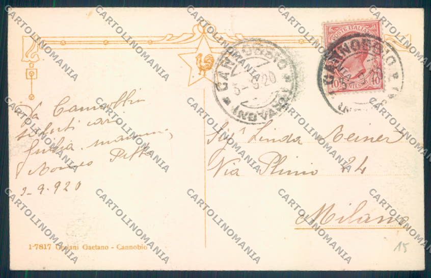 Verbania Cannobio Barca cartolina ZQ8232 – retro