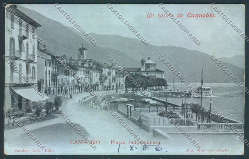 Verbania Cannobio Battello cartolina ZQ8256 – fronte