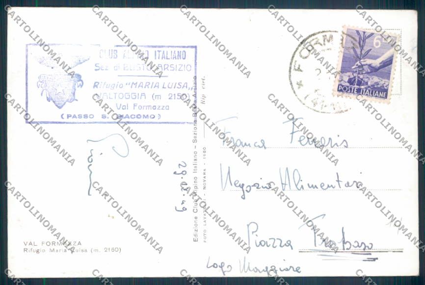 Verbania Formazza Nevicata Rifugio Maria Luisa Foto cartolina ZQ8266 – retro