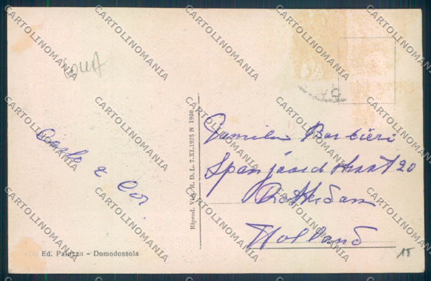 Verbania Formazza Cascata COLLA cartolina ZQ8274 – retro