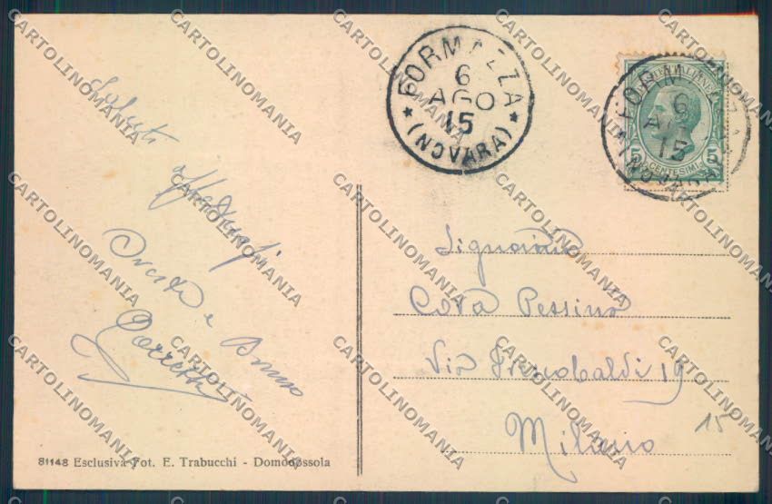 Verbania Formazza Cascata cartolina ZQ8286 – retro