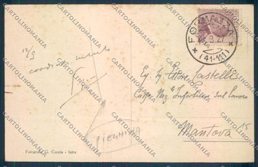 Verbania Formazza Cascata PIEGHINA cartolina ZQ8288 – retro