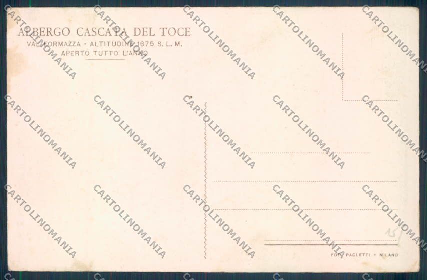 Verbania Formazza Cascata cartolina ZQ8298 – retro