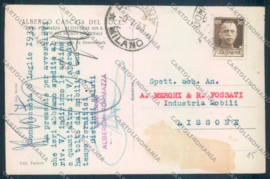 Verbania Formazza Cascata Foto cartolina ZQ8301 – retro