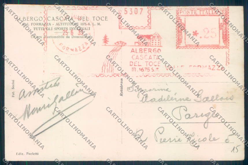 Verbania Formazza Cascata Foto cartolina ZQ8303 – retro