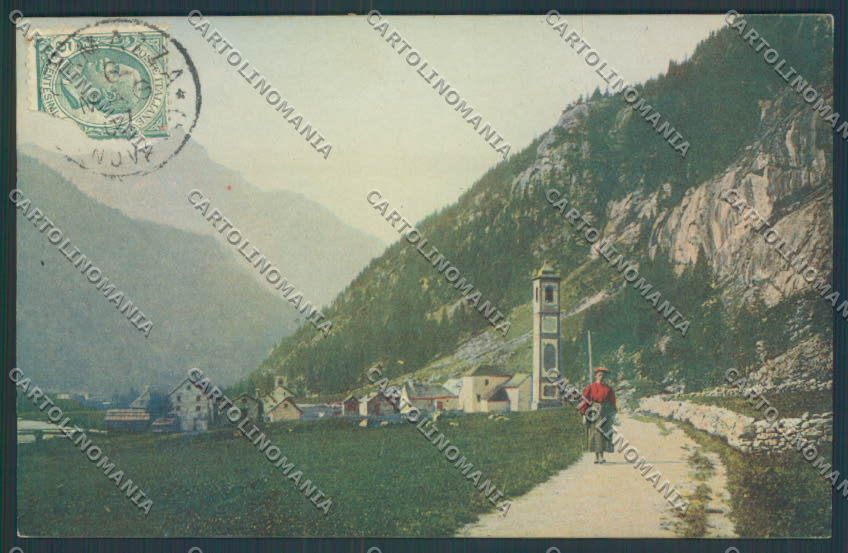 Verbania Formazza Chiesa PIEGATA cartolina ZQ8325 – fronte