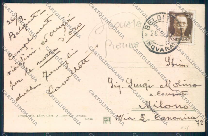 Verbania Belgirate SCOLLATA PIEGHE cartolina ZQ8396 – retro